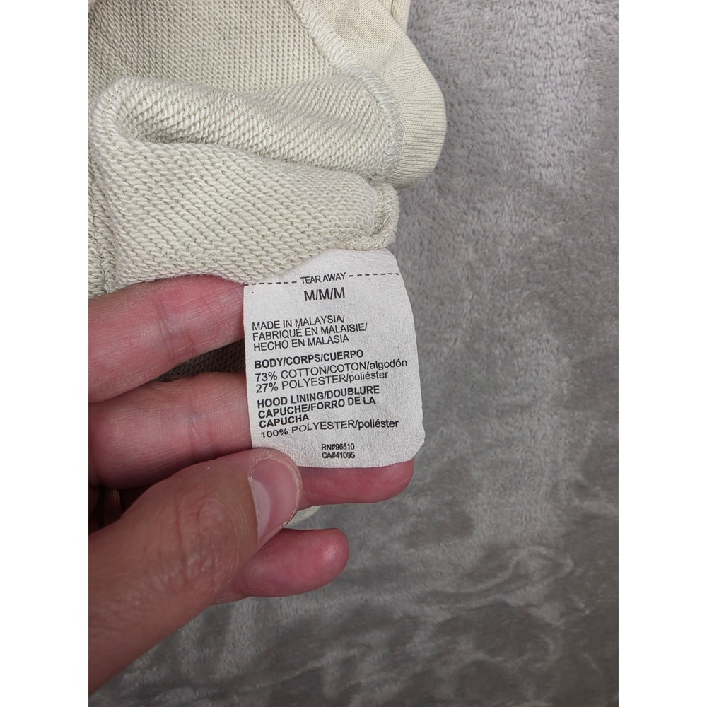 Under Armour Sleeveless Hoodie Mens Medium Beige Box Logo Sweatshirt - Picture 6 of 9